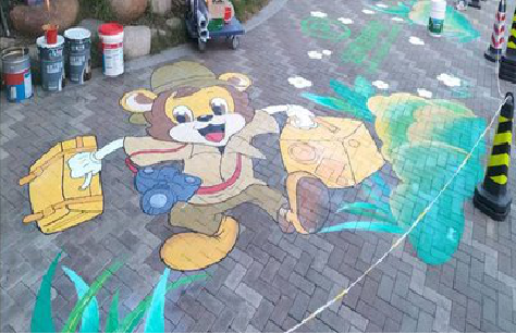 湄潭夏季画地面彩绘会遇到的问题