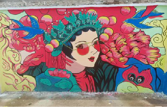 湄潭墙体彩绘-网红墙