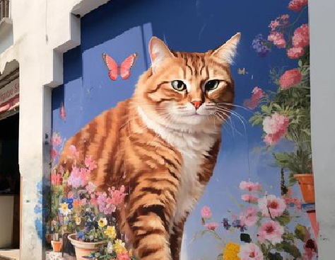 湄潭自己绘制有个性的手绘墙